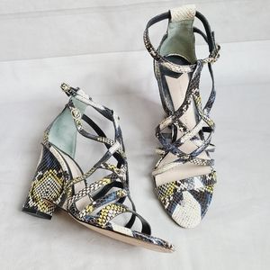 10 Crosby Derek Lam Zanzibar Snake Print Wedges
